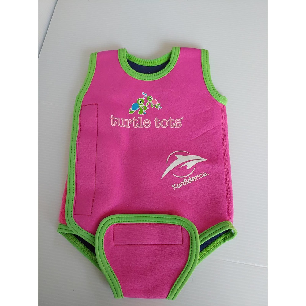 Konfidence Turtle Tots baby wetsuit 0-6 mo pink swim gear